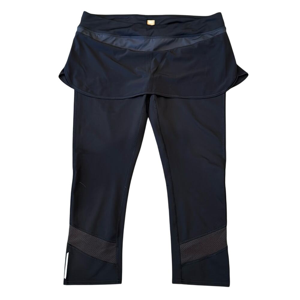 Lucy Women's Skirted Capri Legging Black Size L